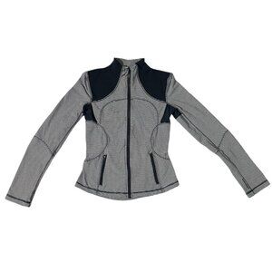 Lululemon Navy Blue White Check Gingham Forme Jacket